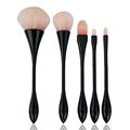 New 5Pcs High Quality Black Beauty Makup Brushes Set Contour Concealer Eyeshadow Eyebrow Brushing Make up