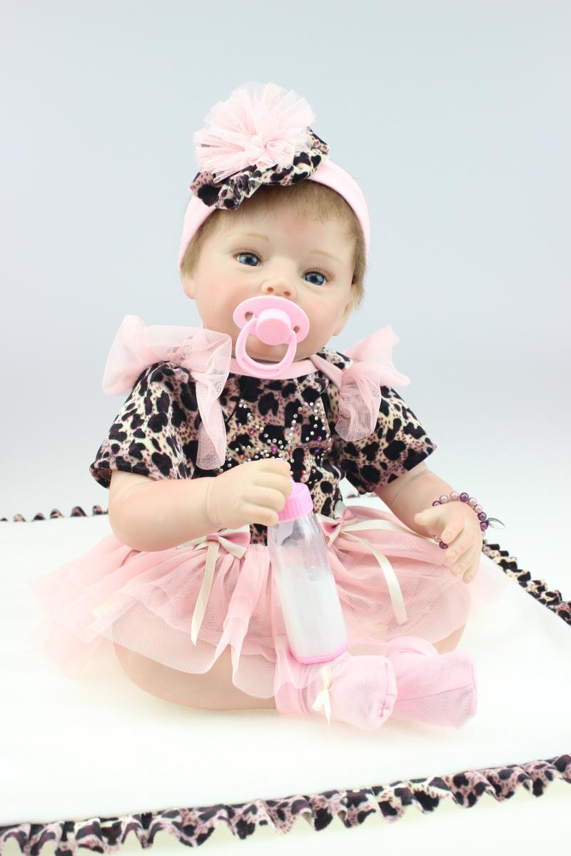 2015 New Arrival 22 inch/ 55cm Handmade Silicone Reborn Baby Doll Soft Touch Lifelike Realistic HobbiesBaby Dolls  wedding gift
