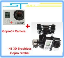 Drop shipping Gopro HERO3+ sports camera with built-in Wi-Fi H3-3D Phantom 3-Axis Brushless Gopro Gimbal for Drone X350 boy gift