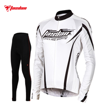 Tasdan Sports Top Jersey and Black font b Pants b font Fashionable Cycling Suit Long Sleeve