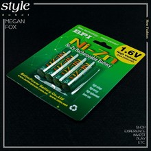 6 шт. / lot BPI AAA 1000 mAh 1.6 В 1,5 V NI Zn прошитой-ni Zn NIZN AAA перезаряжаемый аккумулятор 1,5 V
