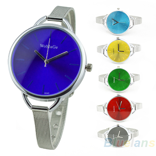 New Design Women s Fashion casual Minimalist Stainless Steel Strap Wrist Watch 0288 2UBM