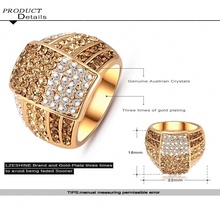 Trendy New Jewellery Ring 18K Gold Plated Women Rings Made With Genuine SWA Element Austrian Crystal