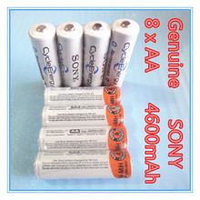 8Pcs/Lot Original Brand New NI-MH AA 2A Rechargeable Batteries 1.2V 4600mAh For Sony Rechargeable Battery 1.2v Free Shipping