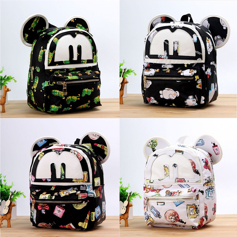 PU Leather Kid School Backpack For Child School Ba...