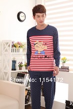 cotton couple pajama sets lovers sleepwear long sleeve sleep lounge male and female pyjamas home clothing