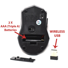 2 4G USB Red Optical Wireless Mouse 5 Buttons for Computer Laptop Gaming Mice