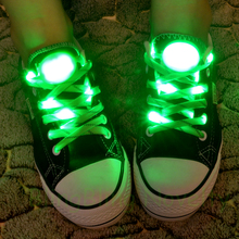2016 New Style LED Lighting Nylon Laces Flashing LED Shoelace with batteries installed for party/dancing /running