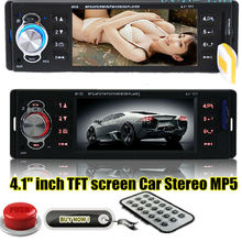 Новый 4.1 » дюймовый TFT HD с большим экраном автомобиль радио плеер, USB SD aux in 1080 P фильмов FM ж / пульт дистанционного управления, 1 автомобиля гама аудио стерео mp4, mp5