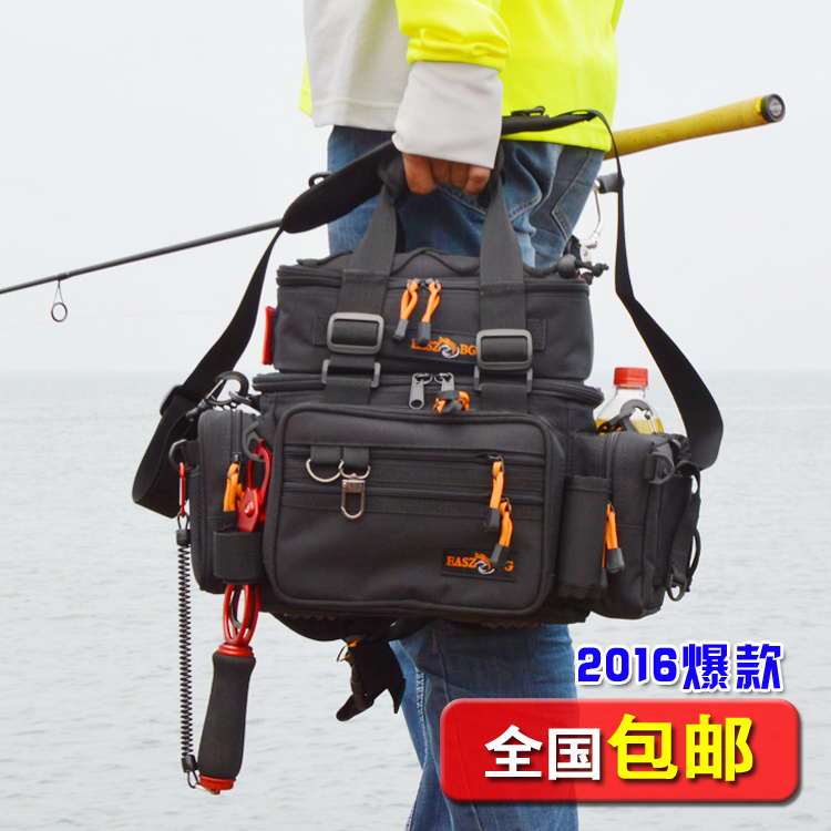 New Lure bag multifunctional waist pack Large combination finishing package boat fishing tackle wheel bag waterproof fishing bag