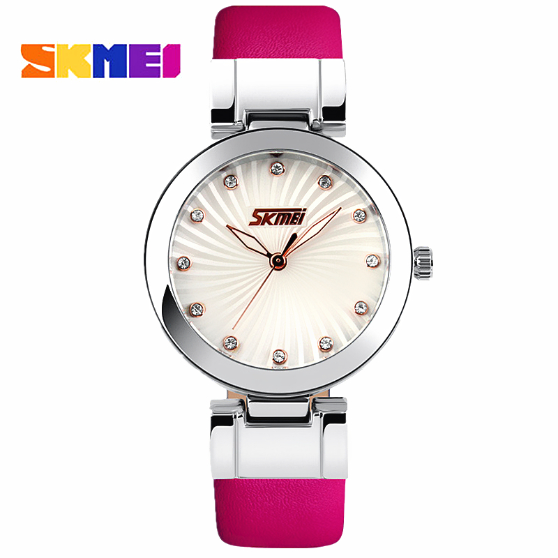 Watch women Fashion Casual quartz watches leather brand skmei Popular Women Dress wristwatch Relogio Feminino relojes mujer 2015