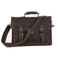 Nesitu High Quality Vintage Real Genuine Crazy Horse Leather Briefcase Portfolio Men Messenger Bags Laptop Bag