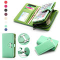Luxury PU Leather multifunctional hold Card Zipper Detachable Handbag Coin Wallet Case for iPhone 7 7Plus