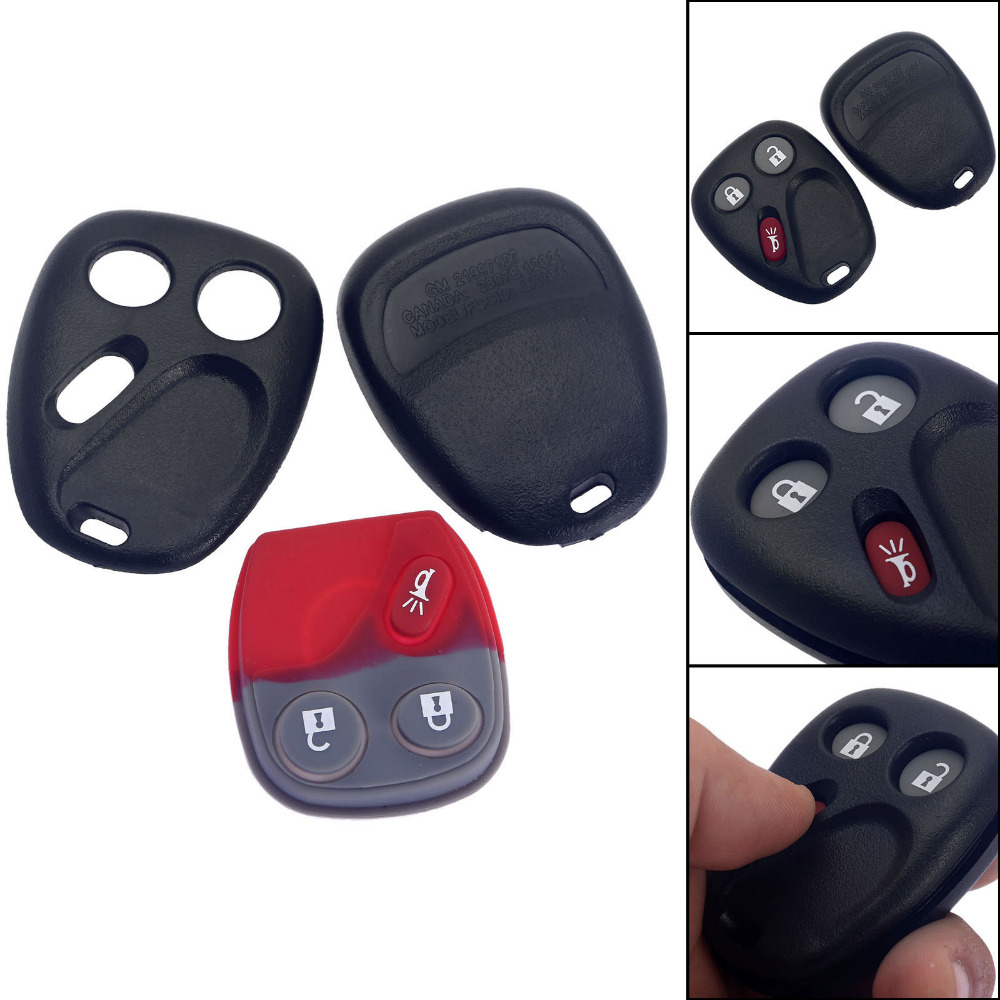 3 Buttons Replacement Keyless Entry Remote Blank Key Fob Key Case Shell Clicker Transmitter For Chevrole Car Truck ABS Cadilla