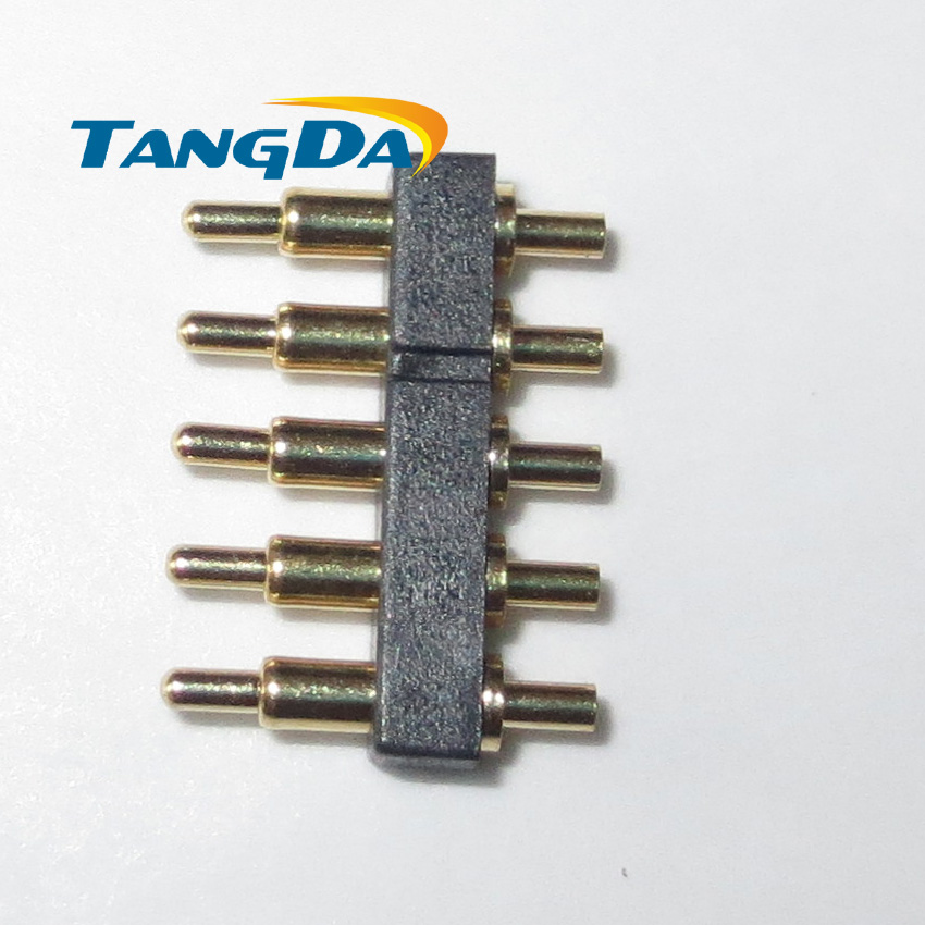 Tangda pogo pin connector 5PIN POGO PIN connector plug plate welding