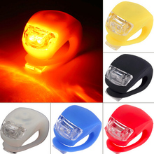 1 pc Accessories Wholesale Silicone Bike Bicycle Cycling bicicletas Head Front Rear Wheel LED Flash Safety Velo Light Lamp