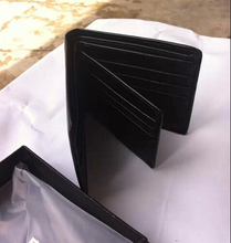 2015 new short paragraph Genuine leather Wallet Mens Wallets Black Brown With box Free Shipping