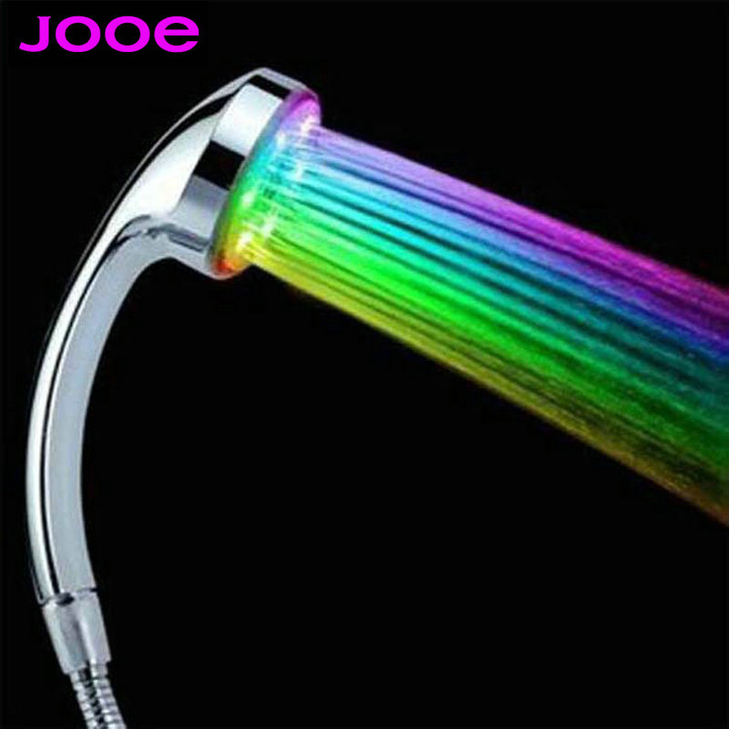 LED Shower Head 2016 Brand New Romantic 7 Colors Changing or Temperature control 3 color Water-Saving Bath Sprinkler bathroom