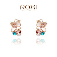 ROXI Earring Gold Plated Brinco 18K Gold Pendientes Brincos Fine Jewelry Pearl Jewelry Aros de plata 925 Christmas gift