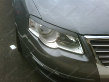 Неокрашенный стеклопластик фар брови веки чехлы для 2006-2010 VW Volkswagen Passat B6 тип B