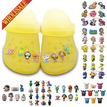 Mix Models,6-8pcs High Quality Cool Lovely Cartoon PVC shoe charms /shoe accessories for Wristbands,Fit cor croc jibz,Party Gift