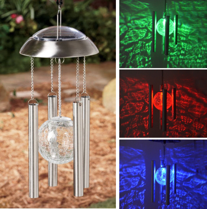 Fashion Solar Powered Color Changing Glass Ball LED Light Copper Hanging Wind Chime Light Garden Yard Decor Fashion Solar Powered Color Changing Glass Ball LED Light Copper Hanging Wind Chime Light Garden Yard Decor