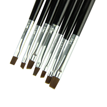 7 in 1 Nail Print Pen Lady Women Celebrity Pro Home 7 Sizes Acrylic Nail Art  Brush Kit  Set UV Gel Brush Nail Art Tool