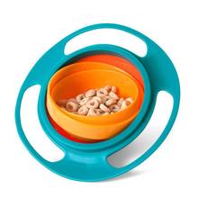 1 PC Baby Kid Boy Girl Gyro Feeding Toy Bowl Dishes Spill Proof Universal 360 Rotate