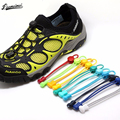 Stretching Lock lace 23 colors a pair Of Locking Shoe Laces Elastic Sneaker Shoelaces Shoestrings Running