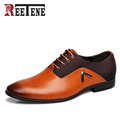 Fashion Mens Pointed Toe Dress Shoes Summer Men Shoes Luxury Brand 2016 High Quality Men PU