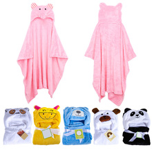 Hot Selling !!!! Cute Animal Flannel Cartoon Baby Kid’s Hooded Bath Towel Toddler Blankets LD789