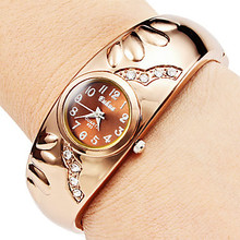 2015 famous brand top luxury rhinestone bracelet wrist watches elegant rose gold watch women full steel casual quartz watch hour