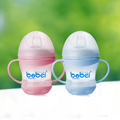 Infants Sippy Cups With Handle Soft Small Mouth Baby Training Cup with Lid Leak Proof Baby