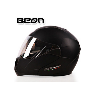 Free shipping BEON-700 dual lens exposing motorcycle helmet visor helmet full helmet winter glare reducer / Matte Black