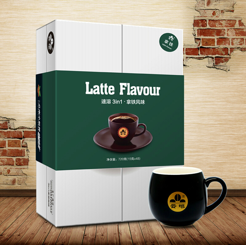 Latte coffee flavor instant triad 720 g small grain of yunnan coffee free shipping 