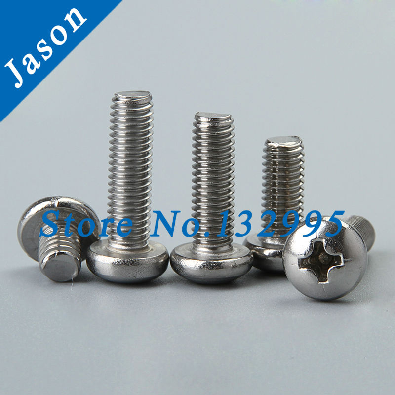 10#-24*1-1/8  Stainless steel A2 Pan head cross recessed screws SUS 304 Pan Head Screw 10#*L