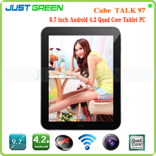 Original Cube Talk97 U59GT-C4 3G Phone Call Tablet PC MTK8382 Quad Core 9.7 inch  IPS 8MP Dual SIM GPS OTG WiFi Free Shipping