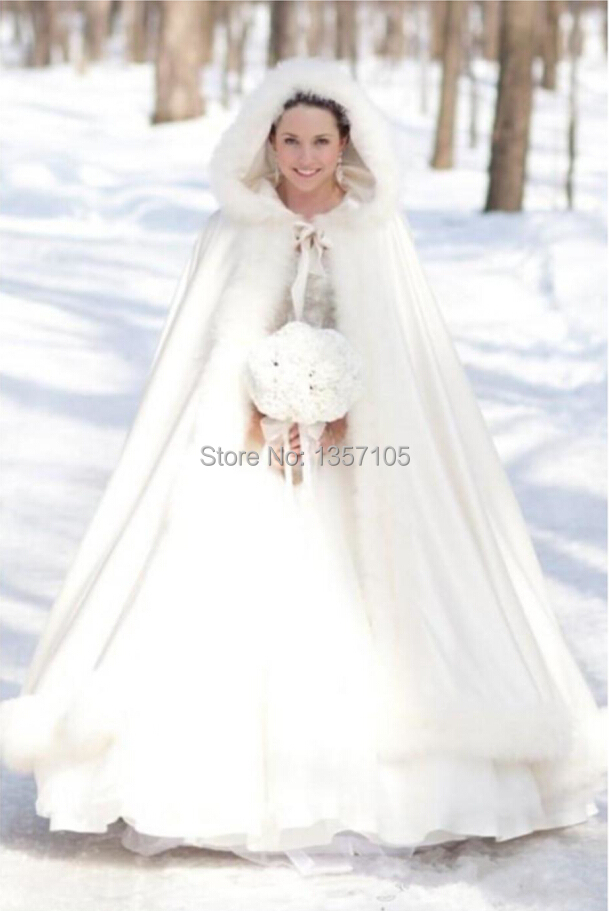 fur trimmed wedding dress