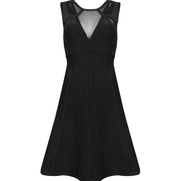 claire sunshine High quality black mesh bandage dresses 2014 new arrival party dress gril dress wholesale dropshipping