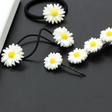 Vivid Daisy Flower Different Types of Headwear Hair Cips Elastic Band Barrettes for Girls Hair Accessories for Women