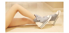 womens autumn winter casual ankle boots canvas sport buckle rivet sneakers shoelace anti slip shoes platform