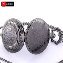 New Fashion Soviet BOLSHEVIK Quartz Pocket Watch Man Classic Vintage Antique Silveer Necklace Steampunk Pendant Gift