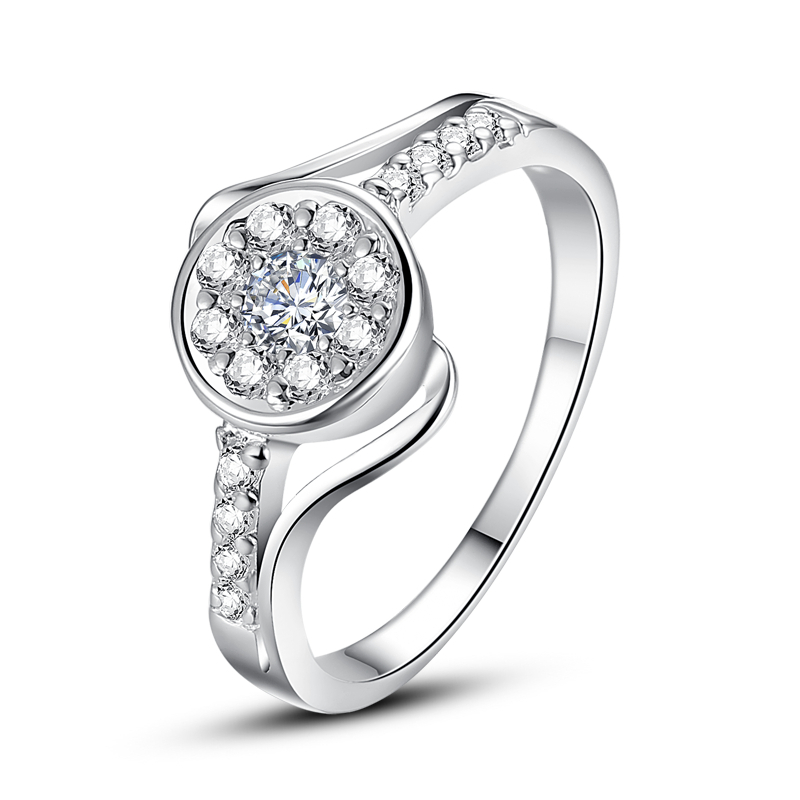 CZ Diamond Wedding Rings for women 925 sterling silver ring Jewelry ... CZ Diamond Wedding Rings for women 925 sterling silver ring Jewelry ...
