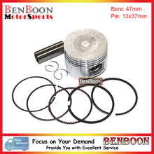 GY6 50CC 80CC 47mm PISTON KIT 4T 139QMB Chinese Scooter Parts ATV Parts Znen Baotian Peace Taotao Icebear Romet Free Shipping
