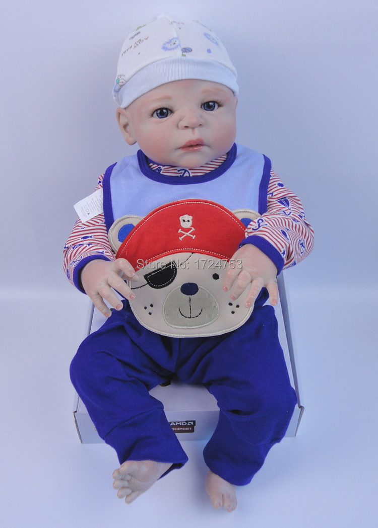 New design Cheap 23 inches Soft Silicone Vinyl Real Baby Doll Lifelike Kids Toys Handmade Hobbies Reborn Baby Boy Dolls