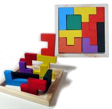 Caliente venta Puzzles juguetes de madera para los niños educativos de madera Tangram junta Jigsaw envío gratis