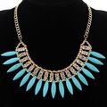 4 Colors Bohemian Turquoise Maxi Necklace 2016 New Women Fashion Lovely Style Crystal Choker Necklace Collier