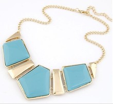 New Candy Color Collar Necklaces Pendants Fashion Statement Metal Choker Necklace For Women 2015 Vintage Jewelry