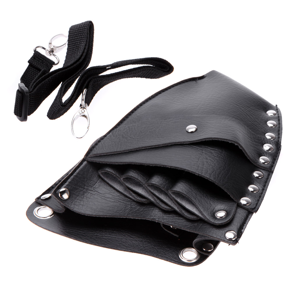PU Leather Barber Hair Scissor Bag Hairdressing Holster Pouch Holder ...