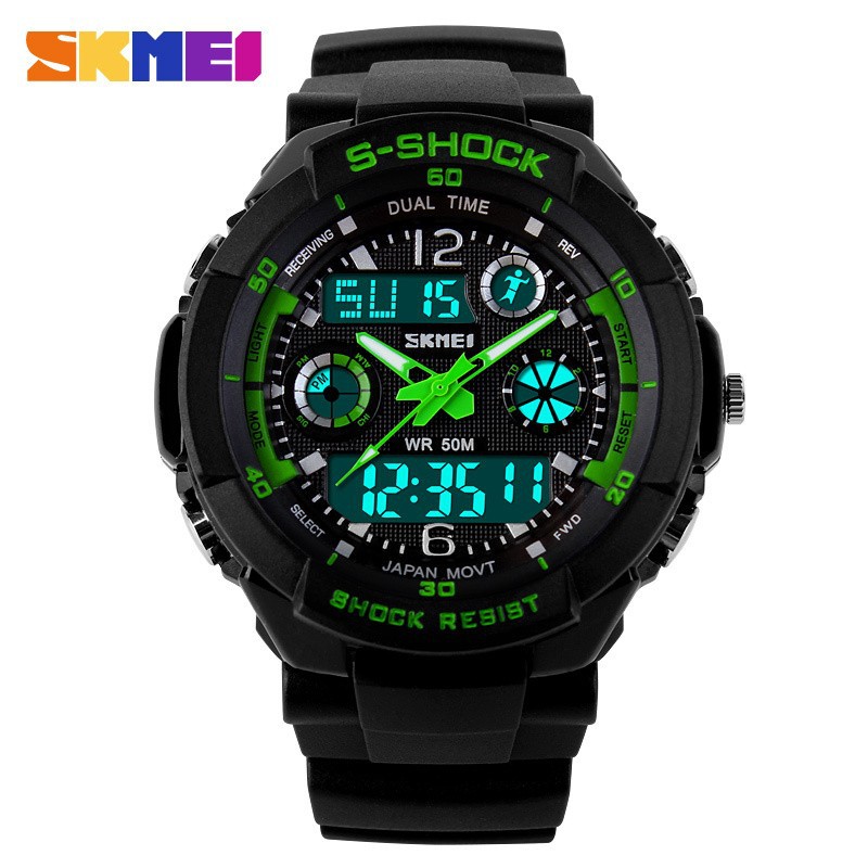 Green-S-SHOCK-2015-New-SKMEI-Luxury-Brand-Men-Military-Sports-Watches-Digital-LED-Quartz-Wristwatches-rubber
